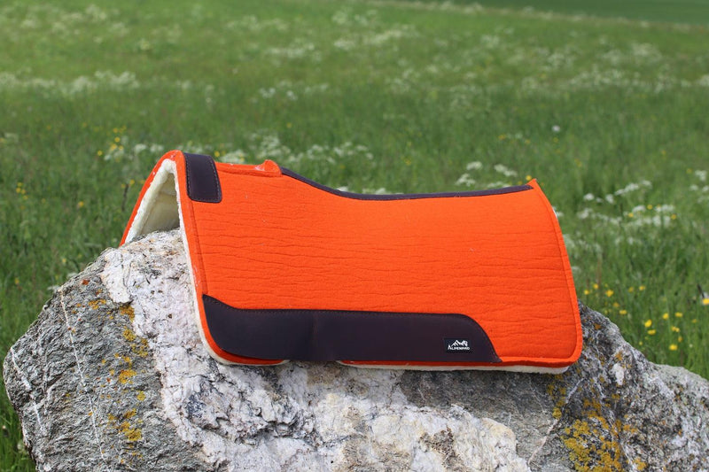AlpenPad Comfort Line – Performance Filzpad mit Fellunterseite – Orange - Horse_Art_Bodensee