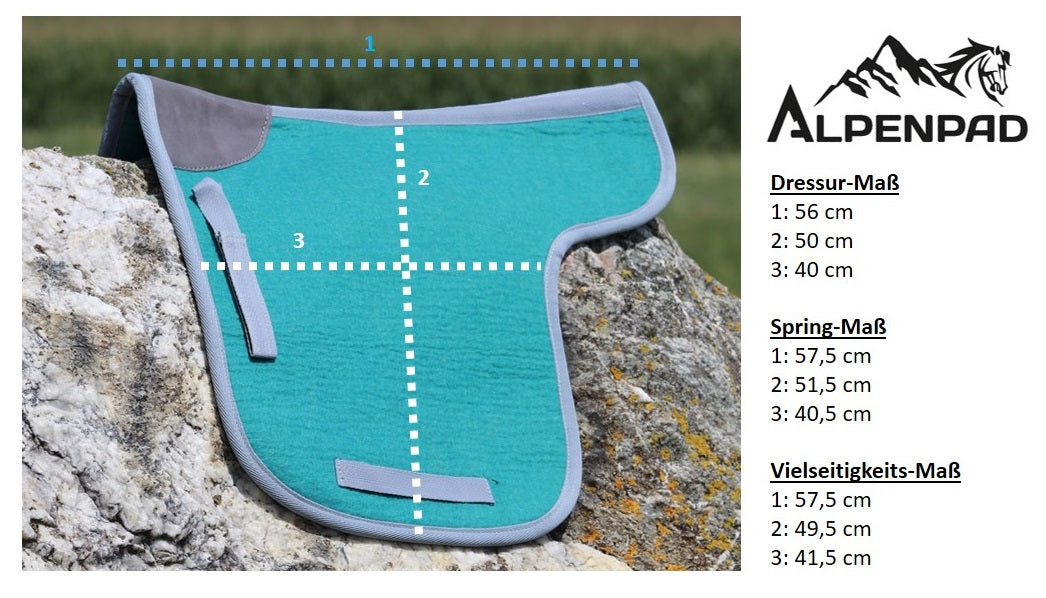 AlpenPad – natürliche Filzschabracke aus Wollfilz – Creme - Horse_Art_Bodensee